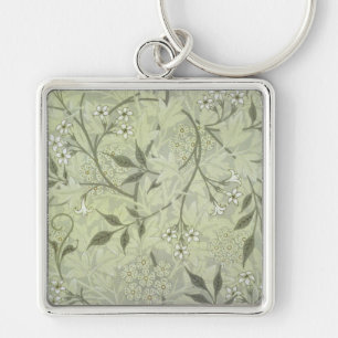 William Morris Jasmine Botanical Vintage Antique Key Ring
