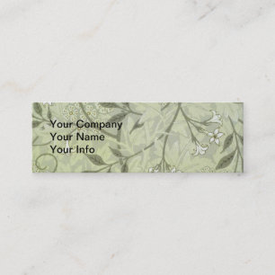 William Morris Jasmine Botanical Vintage Antique Mini Business Card