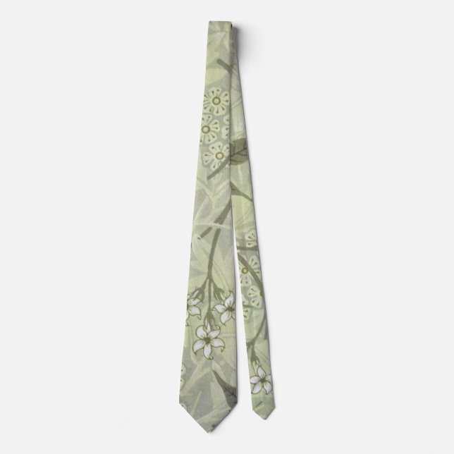 William Morris Jasmine Botanical Vintage Antique Tie (Front)