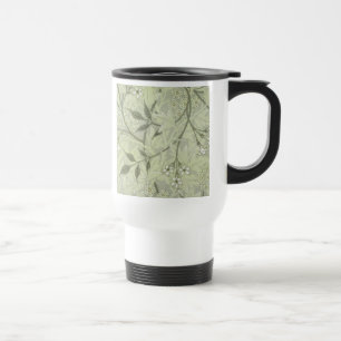 William Morris Jasmine Botanical Vintage Antique Travel Mug