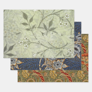 William Morris Jasmine Botanical Vintage Antique Wrapping Paper Sheet