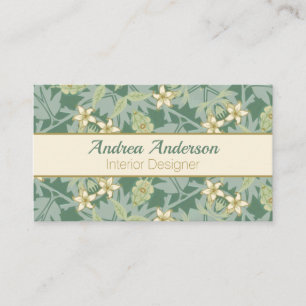 William Morris Jasmine Floral Business Card
