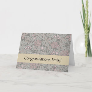 William Morris Jasmine Flower Pattern Card