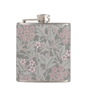 William Morris Jasmine Flower Pattern Hip Flask