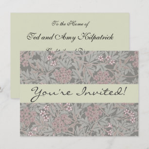 William Morris Jasmine Flower Pattern Invitation