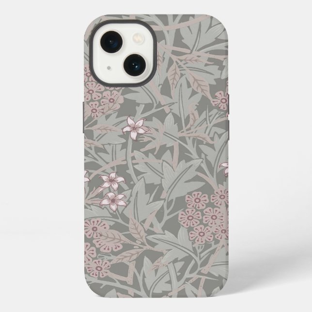 William Morris Jasmine Flower Pattern iPhone Case (Back)