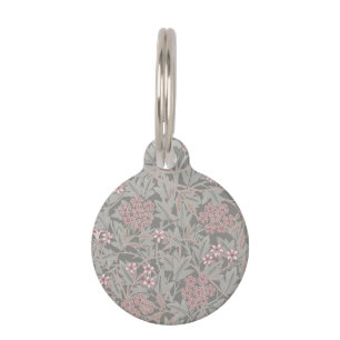 William Morris Jasmine Flower Pattern Pet Tag