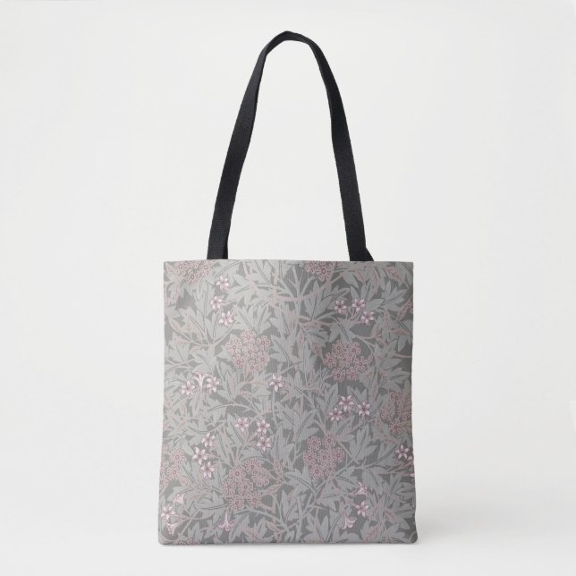 William Morris Jasmine Flower Pattern Tote Bag (Front)