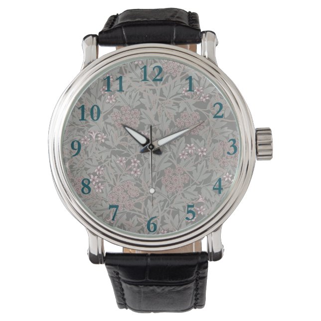 William Morris Jasmine Flower Pattern Watch (Front)