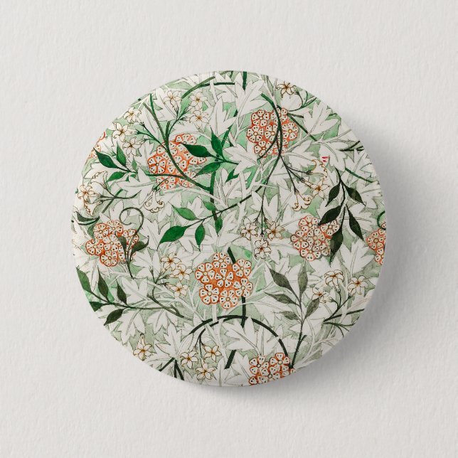 William Morris Jasmine Garden Flower Classic 6 Cm Round Badge (Front)