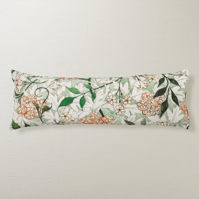 William Morris Jasmine Garden Flower Classic Body Cushion (Front)