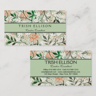 William Morris Jasmine Garden Flower Classic Business Card