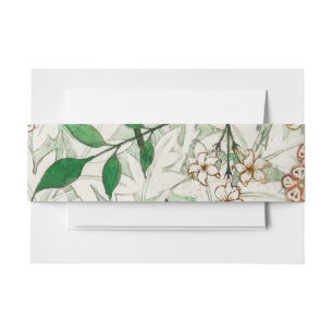 William Morris Jasmine Garden Flower Classic Invitation Belly Band