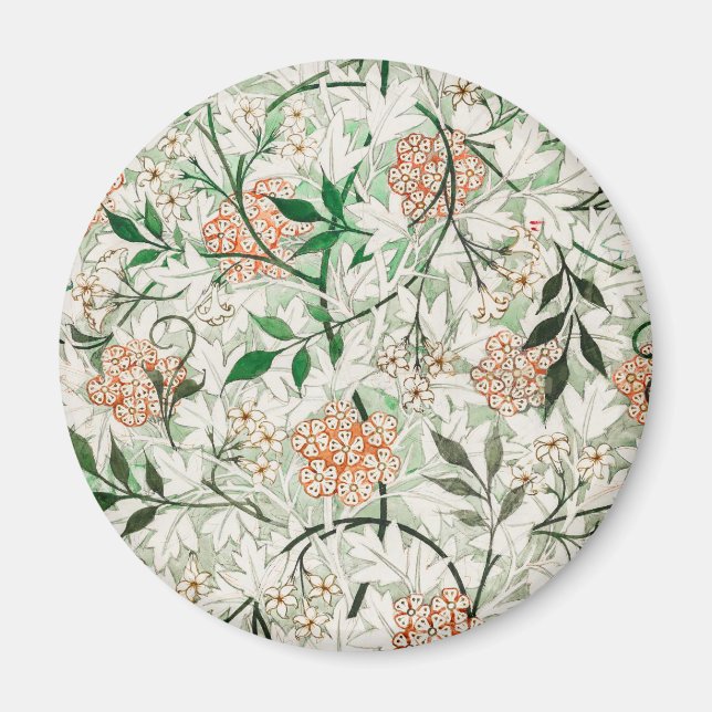 William Morris Jasmine Garden Flower Classic Magnet (Front)