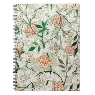 William Morris Jasmine Garden Flower Classic Notebook