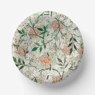 William Morris Jasmine Garden Flower Classic Paper Plate