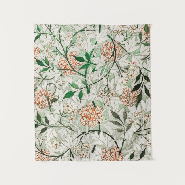 William Morris Jasmine Garden Flower Classic Tapestry (Front)