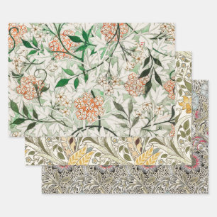 William Morris Jasmine Garden Flower Classic Wrapping Paper Sheet