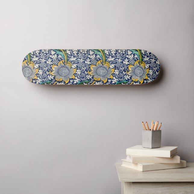 William Morris Kennet famous pattern   Skateboard (Wall Art (Horz))