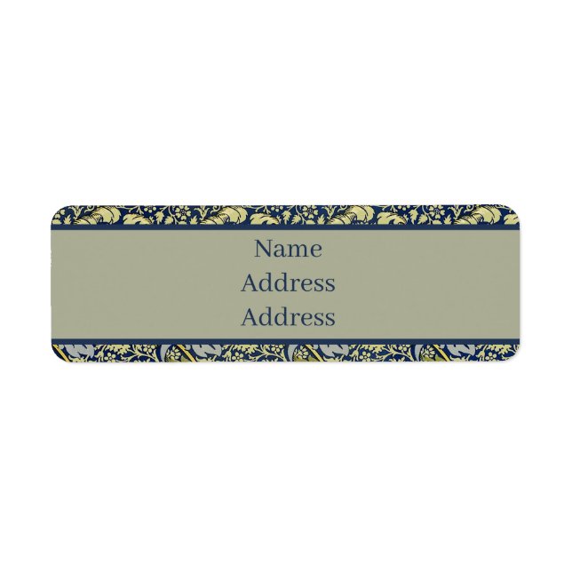 William Morris Kennet Floral Wallpaper Blue (Front)