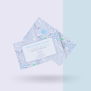 William Morris - Larkspur - Elegant Purple Floral  Business Card