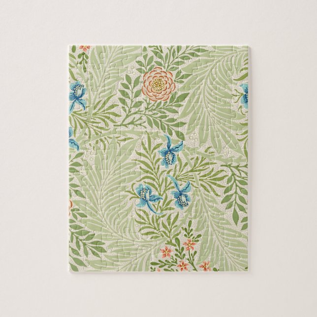 William Morris Larkspur Floral Pattern Jigsaw Puzzle (Vertical)