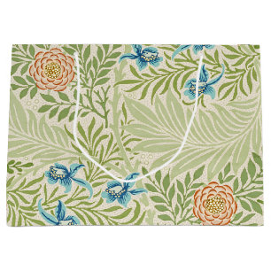 William Morris Larkspur Floral Pattern Large Gift Bag