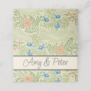 William Morris Larkspur Floral Pattern Place Card