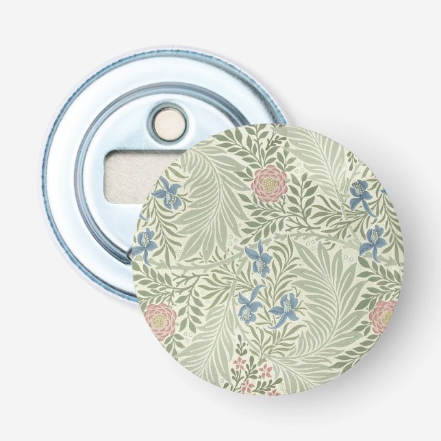 William Morris Larkspur Floral Wallpaper Bottle Opener (Front)