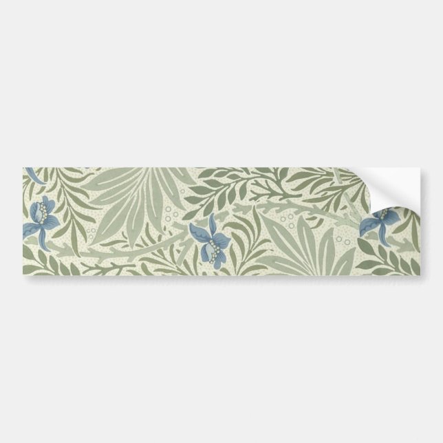 William Morris Larkspur Floral Wallpaper Bumper Sticker (Front)