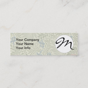 William Morris Larkspur Floral Wallpaper Mini Business Card