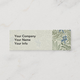 William Morris Larkspur Floral Wallpaper Mini Business Card