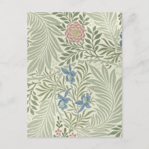 William Morris Larkspur Floral Wallpaper Postcard