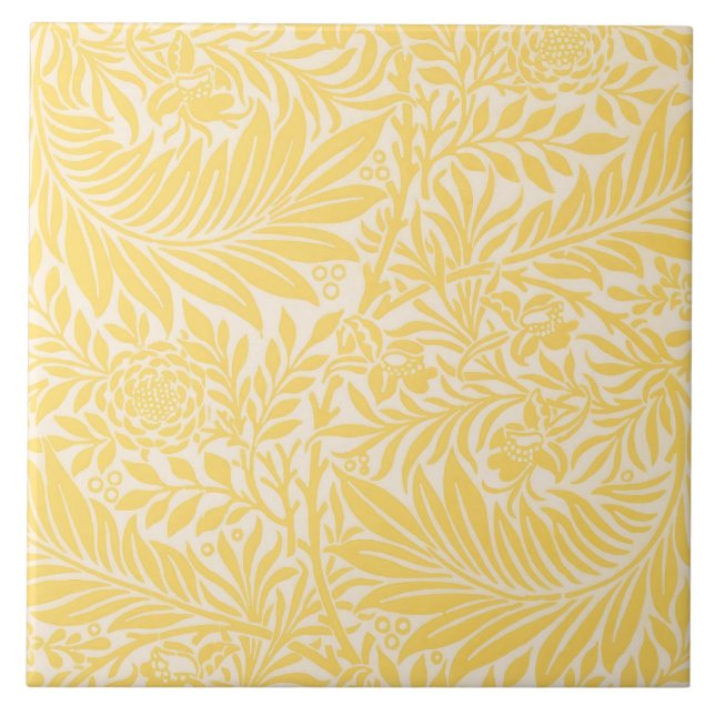 William Morris - Larkspur Leaves & Flower Pattern Tile (Front)