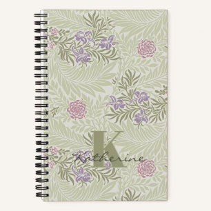 William Morris Lavender & Pink Larkspur Pattern Notebook