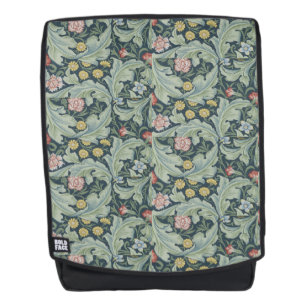 William Morris Leicester Leaves Flowers Carnation Backpack