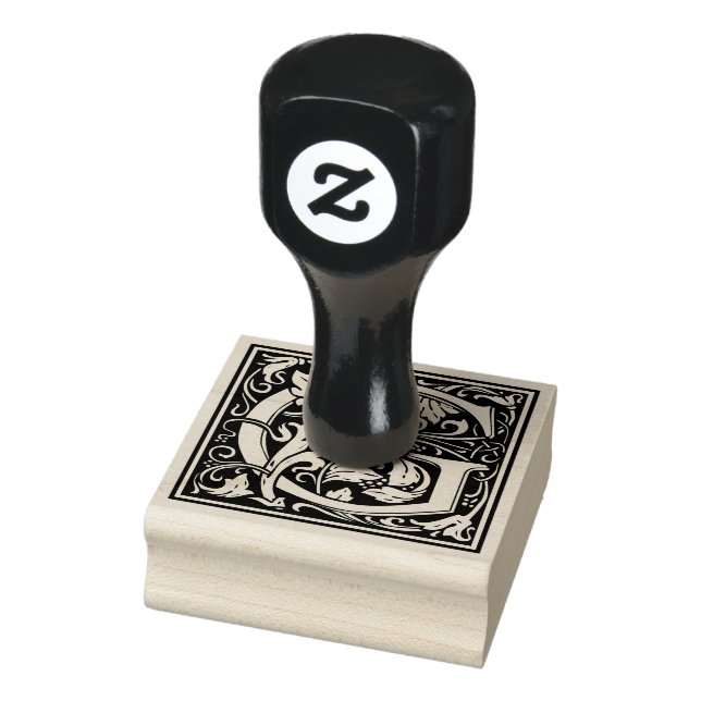 William Morris Letter G Monogram Rubber Stamp (Stamp)