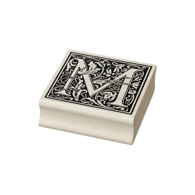 William Morris Letter M Rubber Stamp (Stamp)