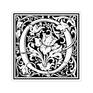 William Morris Letter O Victorian Floral Stamp