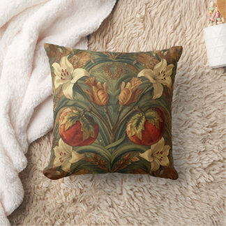 William Morris Lily and Pomegranate Floral pattern Cushion