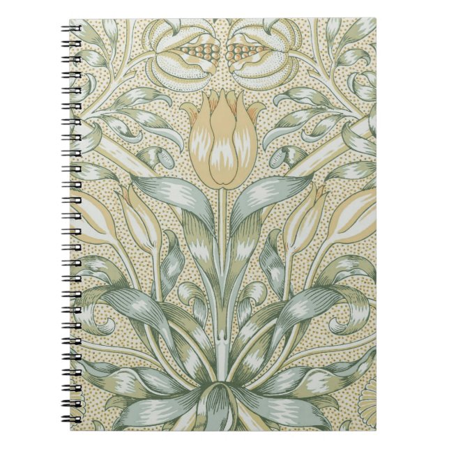 William Morris Lily and Pomegranate Flower Classic Notebook (Front)