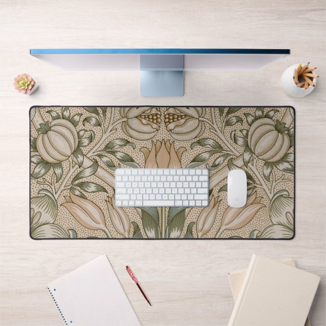 William Morris Lily and Pomegranate Flower Pattern Desk Mat (Office 1)