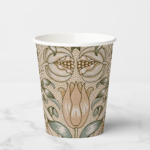 William Morris Lily and Pomegranate Flower Pattern Paper Cups