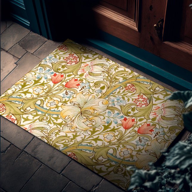 William Morris Lily Art Nouveau Floral Doormat (Creator Uploaded)