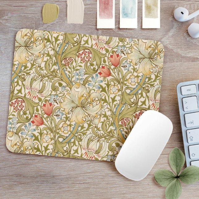 William Morris Lily Art Nouveau Floral Mouse Pad (Creator Uploaded)