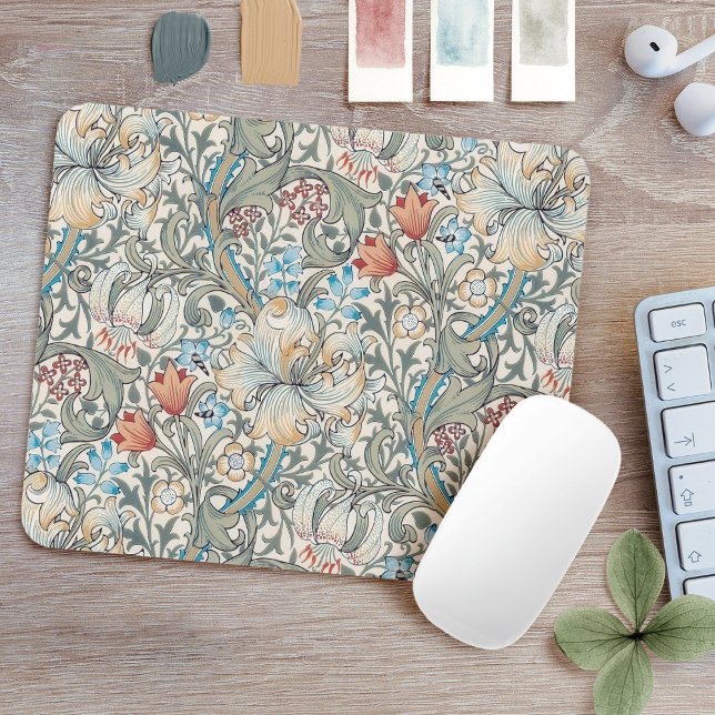 William Morris Lily Art Nouveau Floral Mouse Pad (Creator Uploaded)