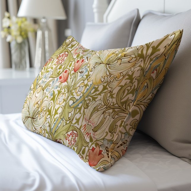 William Morris Lily Art Nouveau Floral Pattern Pillowcase (Creator Uploaded)