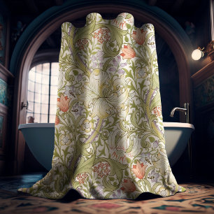 William Morris Lily Art Nouveau Floral Pattern Sho Shower Curtain