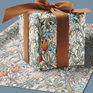 William Morris Lily Art Nouveau Floral Pattern Wrapping Paper