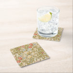 William Morris Lily Art Nouveau Square Paper Coaster<br><div class="desc">William Morris Lily Pattern Design. William Morris was an English textile designer, artist, writer, and socialist associated with the Pre-Raphaelite Brotherhood and British Arts and Crafts Movement. He founded a design firm in partnership with the artist Edward Burne-Jones, and the poet and artist Dante Gabriel Rossetti. This beautiful Art Nouveau...</div>